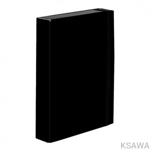 Teczka skrzydłowa z gumką Caribic Box A4 5cm VauPe czarna