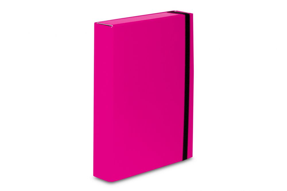 Teczka skrzydłowa z gumką Caribic Box A4 5cm VauPe różowa