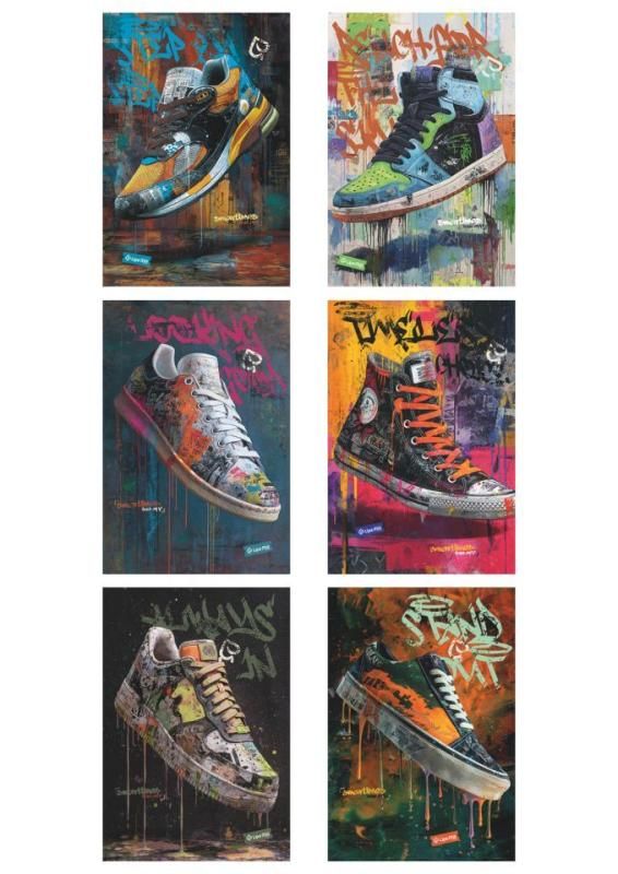 Zeszyt A5/60k kratka Sneakers Mar Mar MM1211641030 GDD