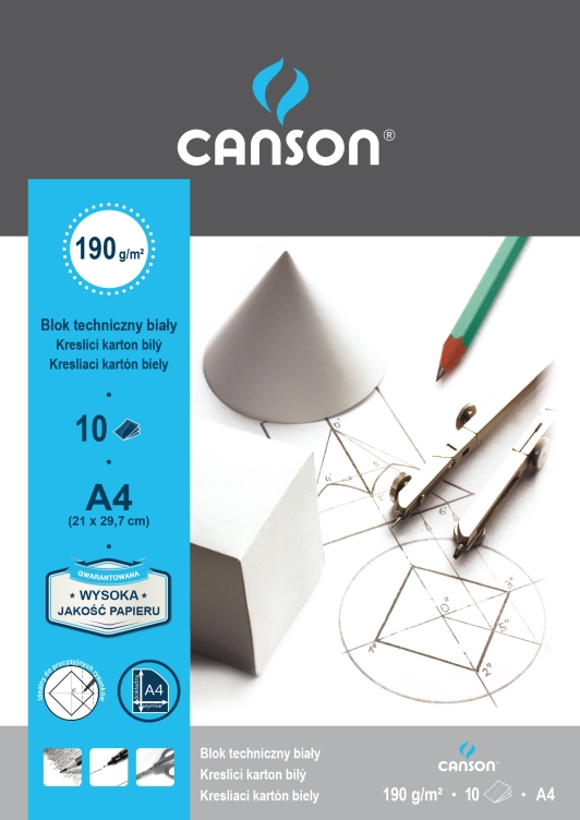 Blok techniczny Canson A4/10k. 190g. biały