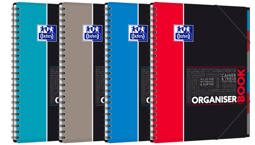 Kołonotatnik Oxford Organiserbook A4/80k kratka 400019524