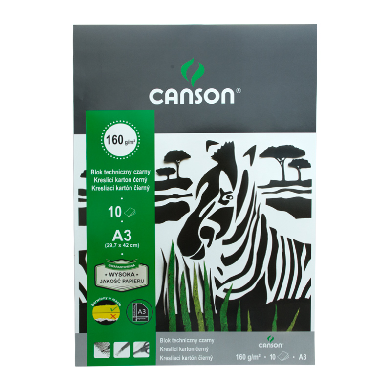Blok techniczny Canson  A3/10k. 160g. Czarny