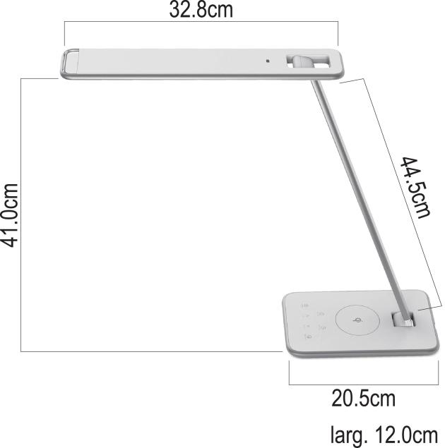 Lampa biurkowa Unilux Jazz Led metal szara
