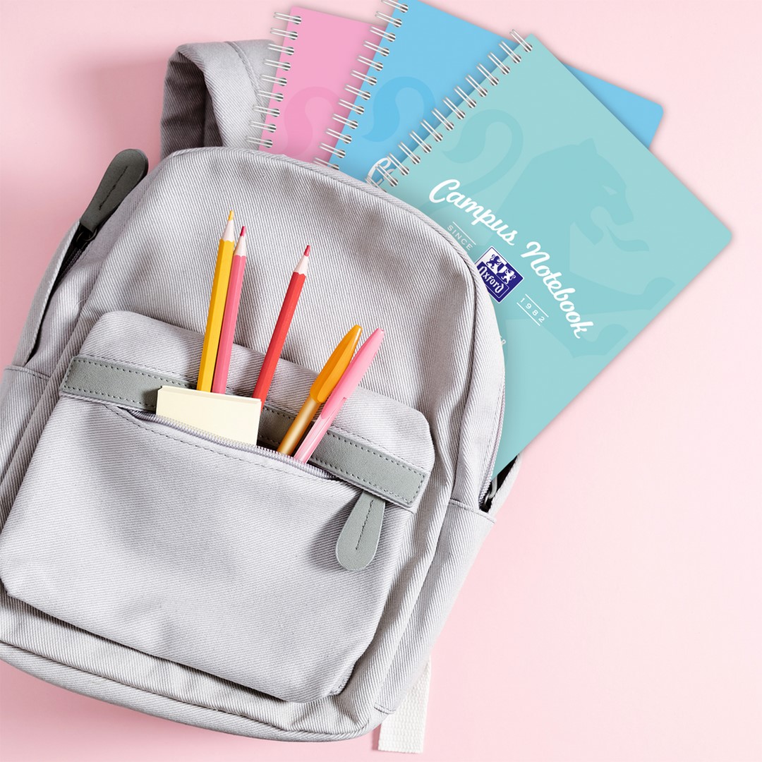 Kołozeszyt  B5+/80 kratka Oxford Campus Pastel