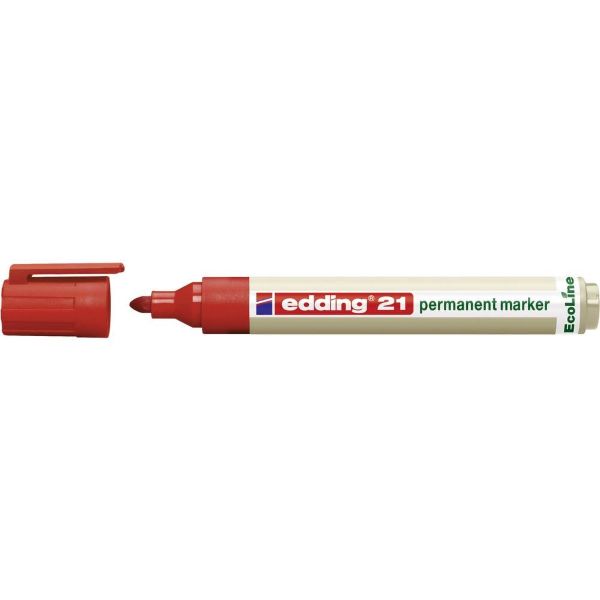 Marker perm. Edding 21 eko czerw. okr.