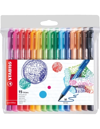 Cienkopis pointMax Stabilo 0,8 M 15szt.