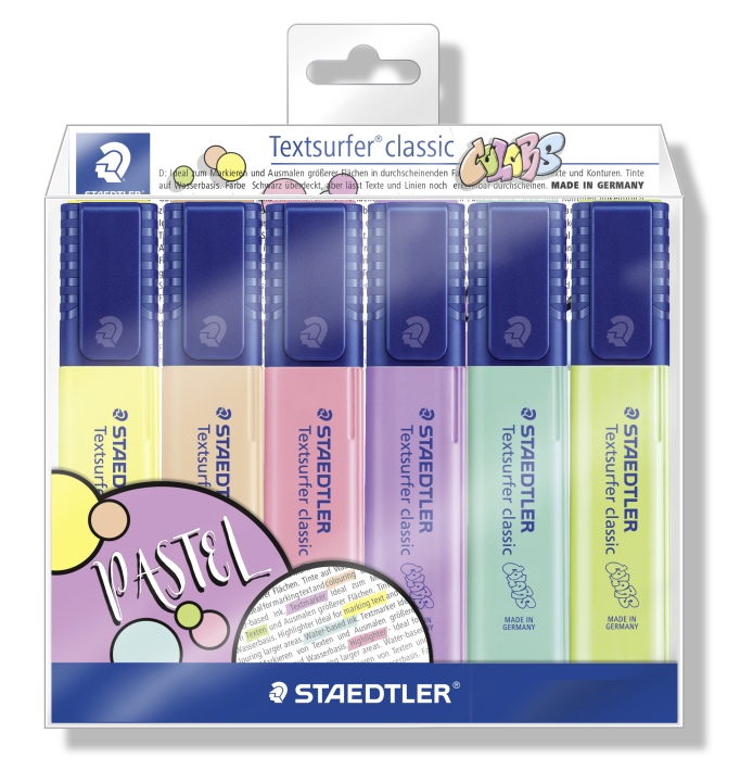 Zakreślacze Classic Pastel 6kol. Staedtler