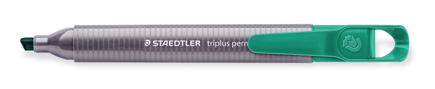 Marker permanentny Staedtler Triplus ścięty zielony S 3550-5