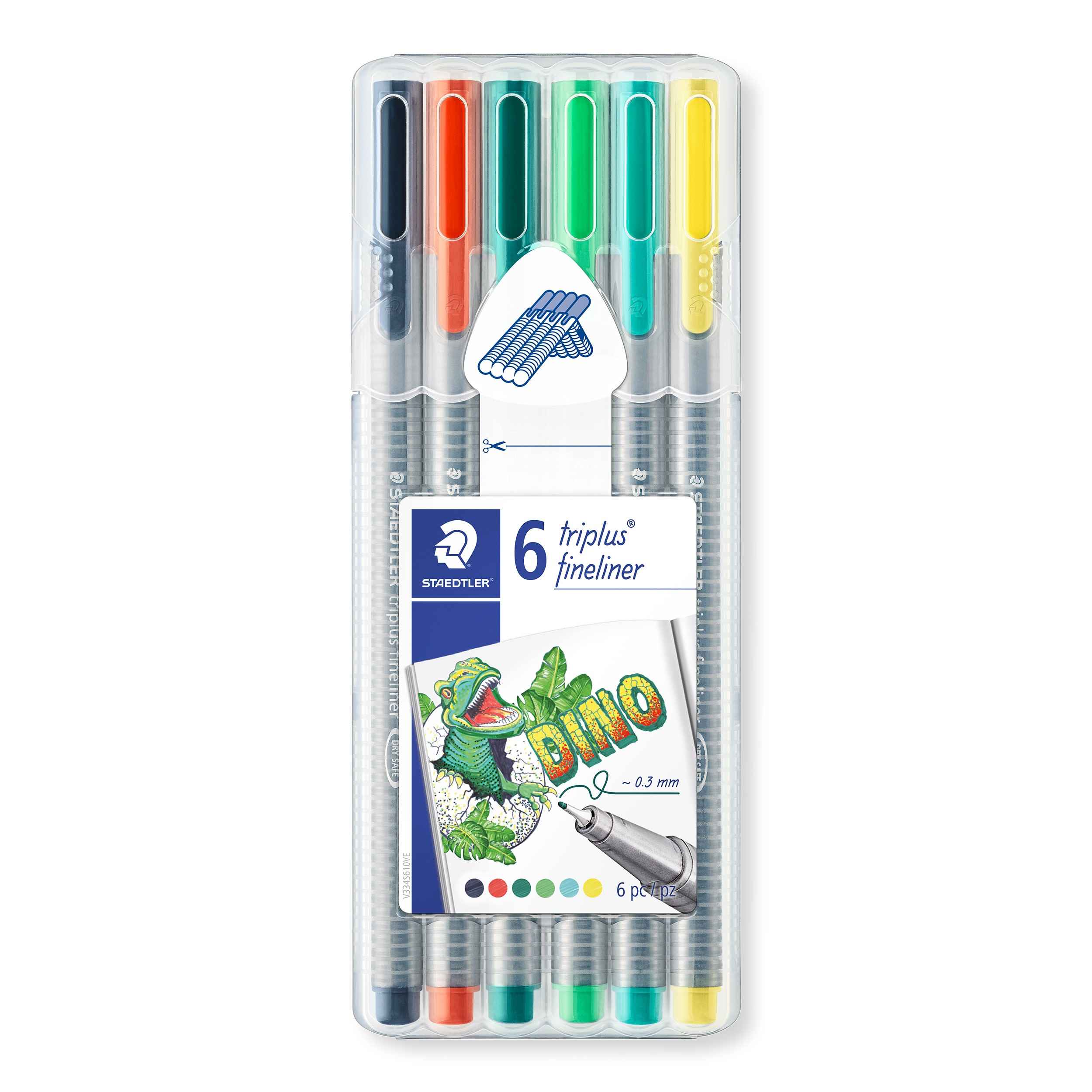 Cienkopis Triplus DINO 6kol. Staedtler