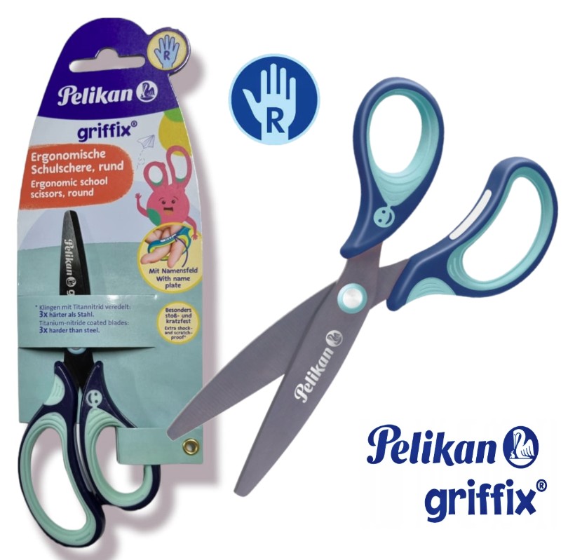 Nożyczki ergonomiczne Griffix nieb/czerw 803502/803526 Pelikan / 100401619 Hamelin