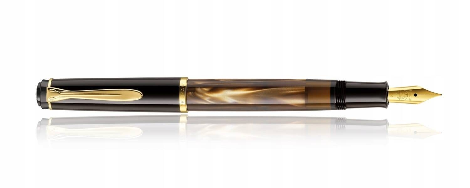 Pióro wieczne M brązowe marmur Pelikan