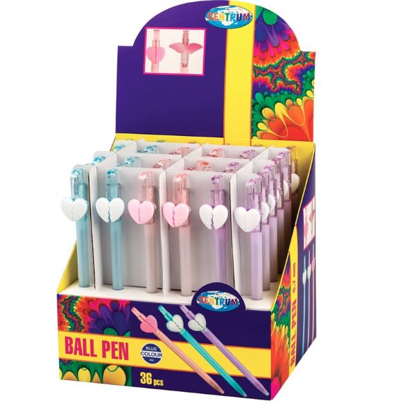 Długopis automatyczny skrzydlate serce niebieski 82006 Centrum Panta Plast