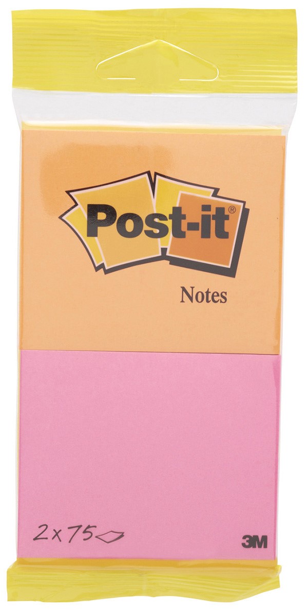 Karteczki samoprzylepne Post-it ® 6720-PO 76x63,5mm, 2x75 kartek różne kolory 7100172278