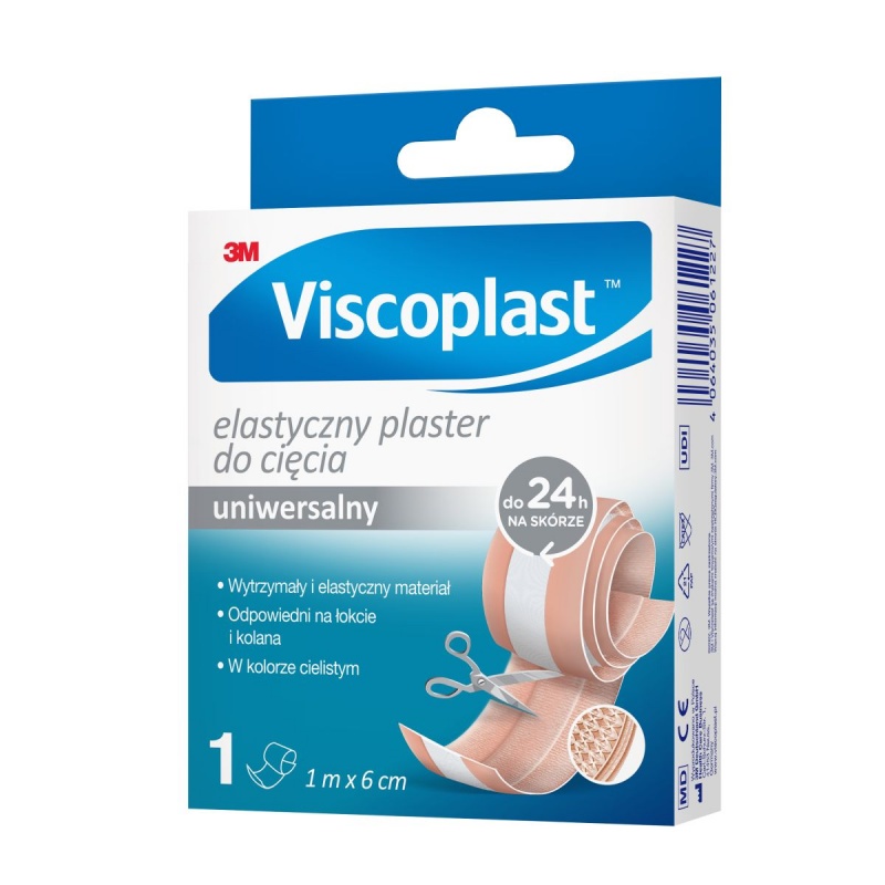 Plaster elastyczny Viscoplast uniwersalny 6cmx1m jasnobrązowy 7100296058 3M