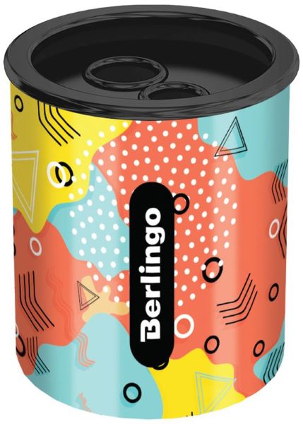 Temperówka metalowa Berlingo 2 grubości z pojemnikiem Memphis