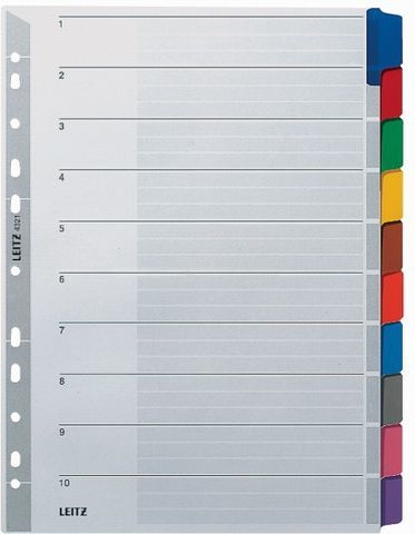 Przekładki indeksujące Leitz A4/10k. mix