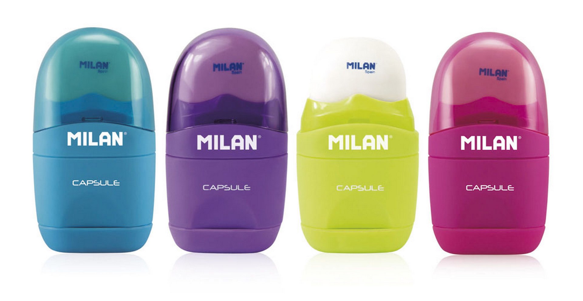 Temperówka pojedyńcza z gumką Milan Capsule