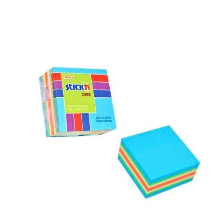 Kostka samoprzylepna 51x51 250k. mix niebieski neonowy