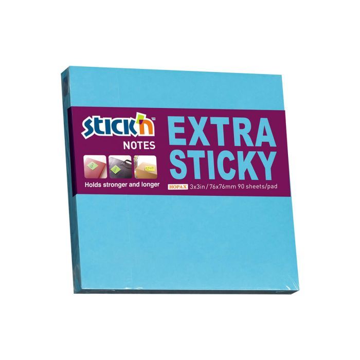 Notes samoprzylepny 76x76 (90k.) niebieski neon Extra Sticky
