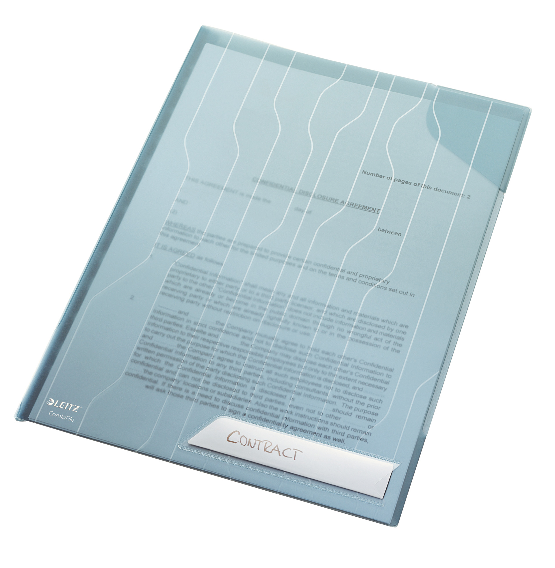 Folder ofertowy usztywniony Leitz CombiFile A4/3szt niebieski 200mic