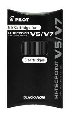 Wkład do cienkopisu Pilot V5, V7 3szt. czarny