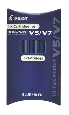 Wkład do cienkopisu Pilot V5, V7 3szt. niebieski