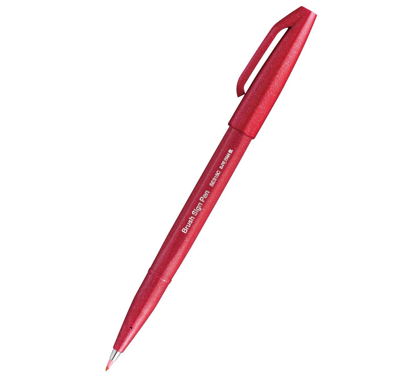 Pisak Brush Sign Pen SES15C-B Pentel czerwony