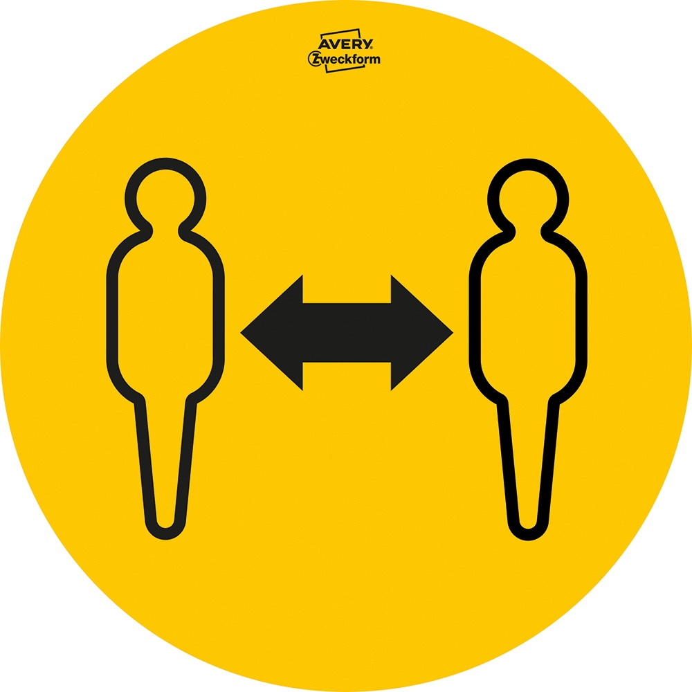 Zestaw etykiet ostrzegawczych koronawirus usuwalne Avery Zweckform