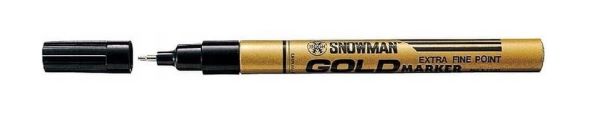 Marker olejny  cienki złoty Snowman