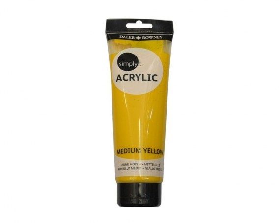 Farba akrylowa medium yellow 250ml 126250684 Daler Rowney Fila