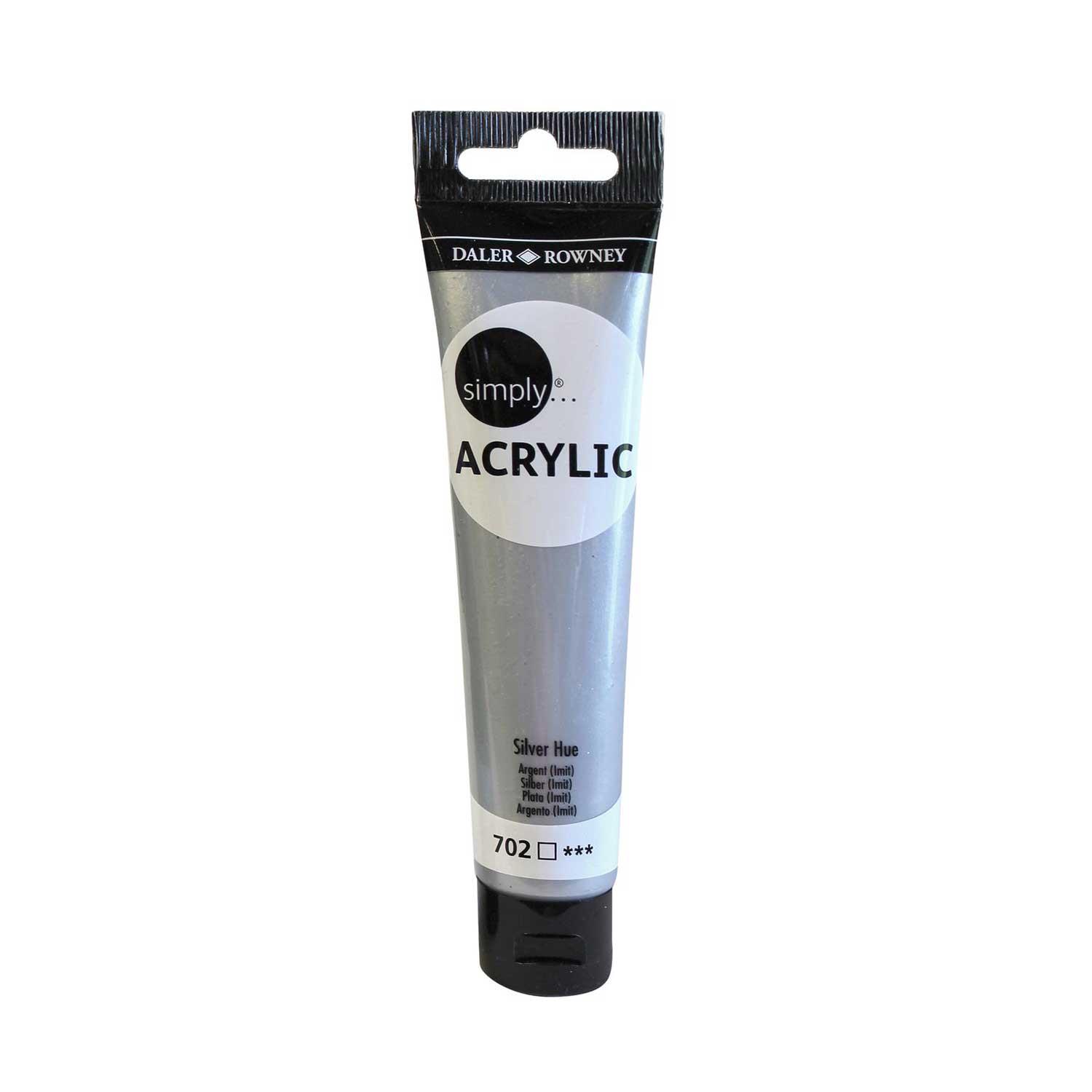 Farba akrylowa Simply Acrylic 75ml srebrna 126975702 FILA