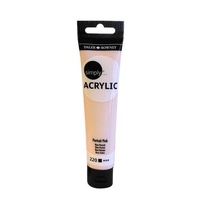 Farba akrylowa Simply Acrylic 75ml różowa (portrait pink) 126975220 FILA