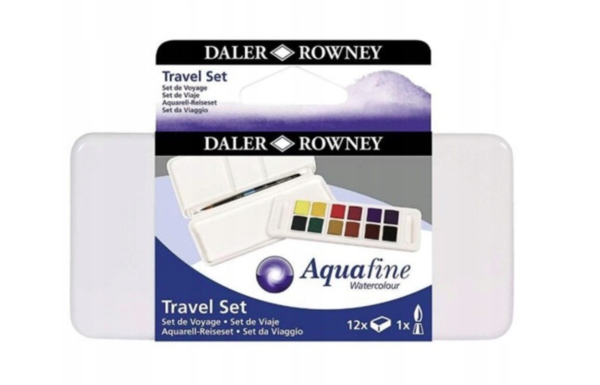Farby Aquafine travel set 12 half + pędzelek 131900001 Fila