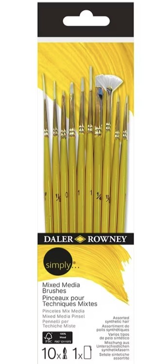 Zestaw pędzli uniwersalnych Daler Rowney 10szt 216650310