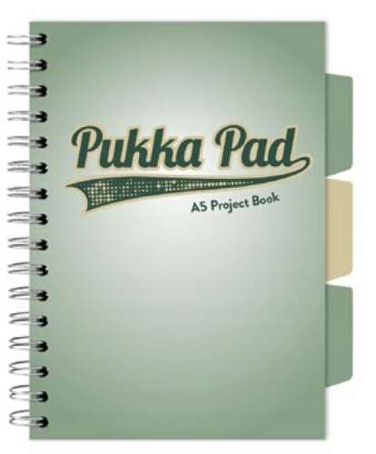 Kołozeszyt A5/100k. kratka Project Book Sage Pukka Pad