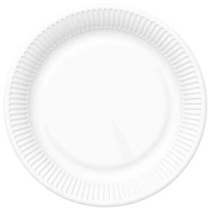 Talerzyki papierowe białe 18 cm (50) TH01 HRC  Pol-Mak