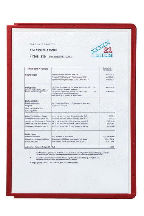Panel informacyjny Durable Sherpa czerwony