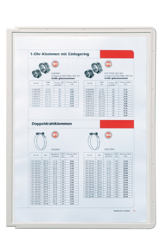 Panel informacyjny A4 sherpa PP Durable szary