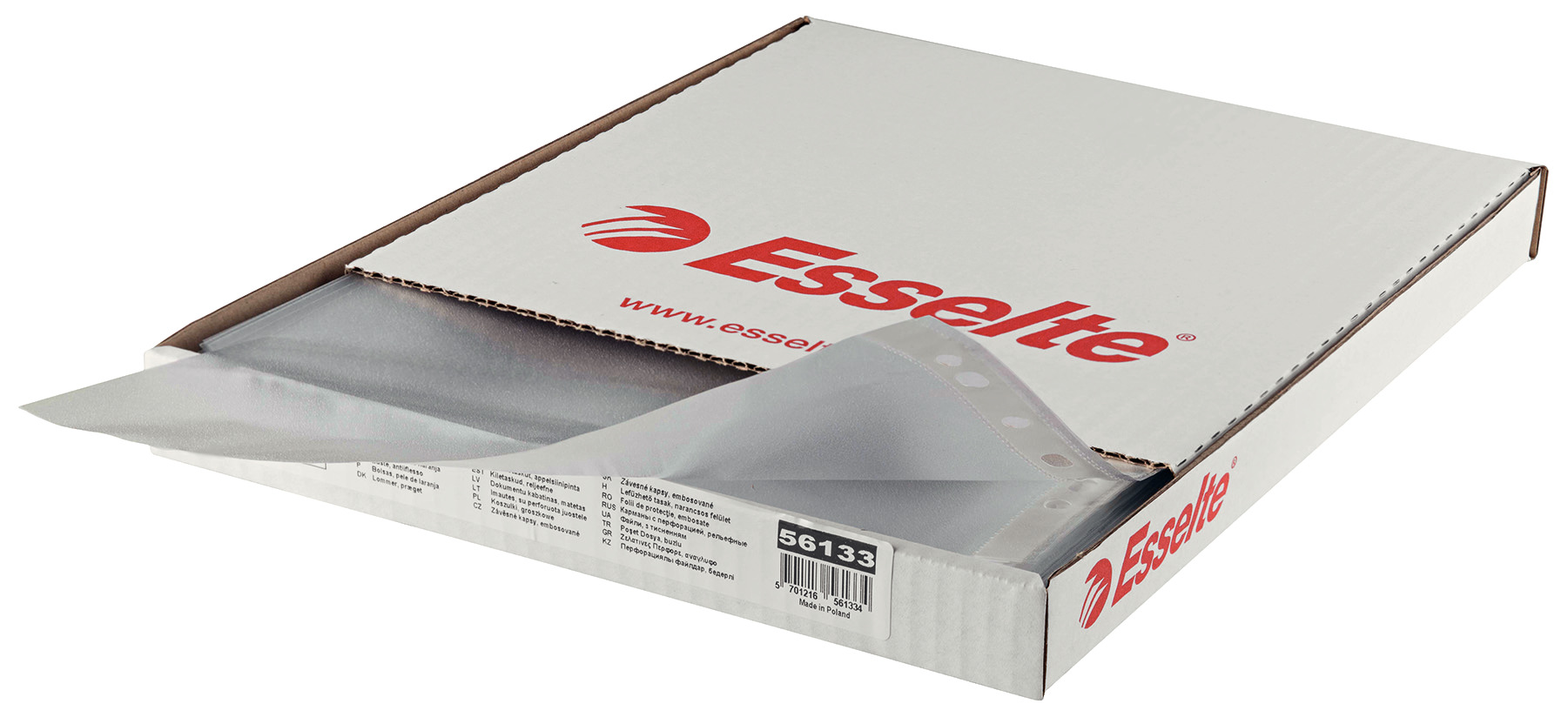 Koszulki na dokumenty Esselte A4 groszkowe 43mic 100szt.