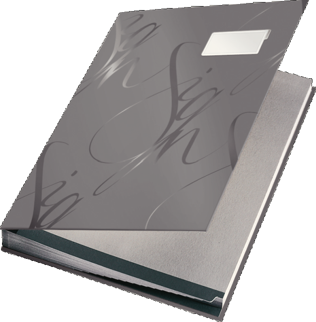 Teczka do podpisu Leitz 18 przekładek szara