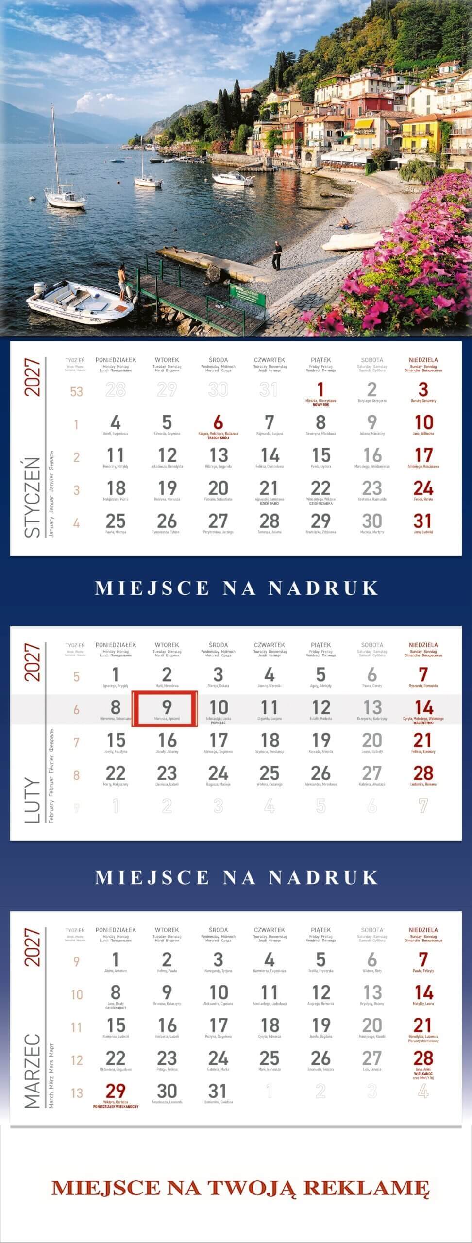 Kalendarz trójdzielny Zatoka KS055B Wokół Nas
