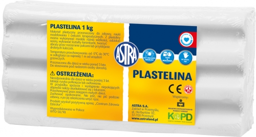 Plastelina Astra 1 kg biała