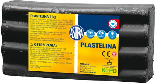 Plastelina Astra 1 kg czarna