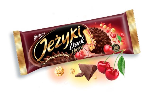 Ciastka Jeżyki Dark wiśnia 140g