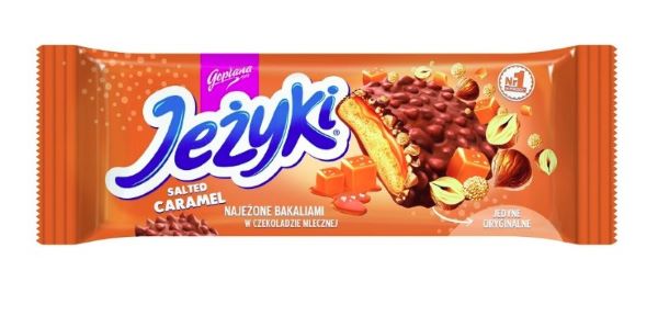 Ciastka Jeżyki orzech/słony karmel 140g