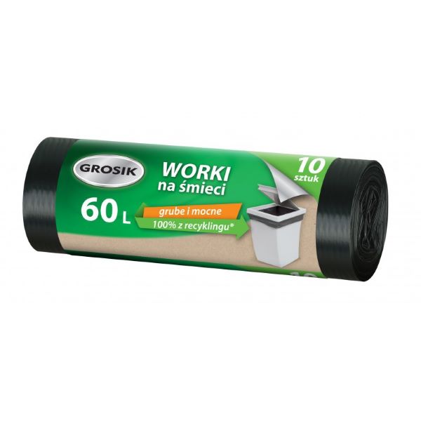 Worki na śmieci 60L/10szt Grosik