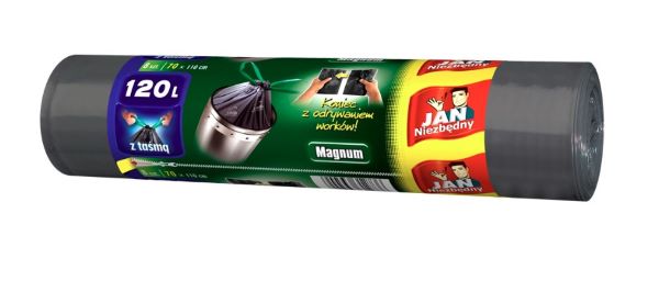 Worki na śmieci 120L magnum (8szt.) Jan Niezbędny