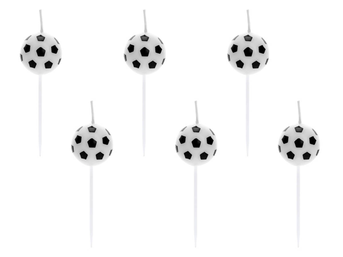 Świeczki urodzinowe Piłki 2,5cm 6szt SCS-2 PartyDeco