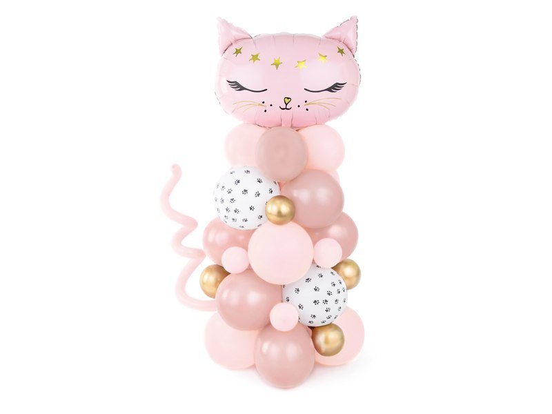 Bukiet balonów Kotek różowy 83x140cm GBN12 PartyDeco