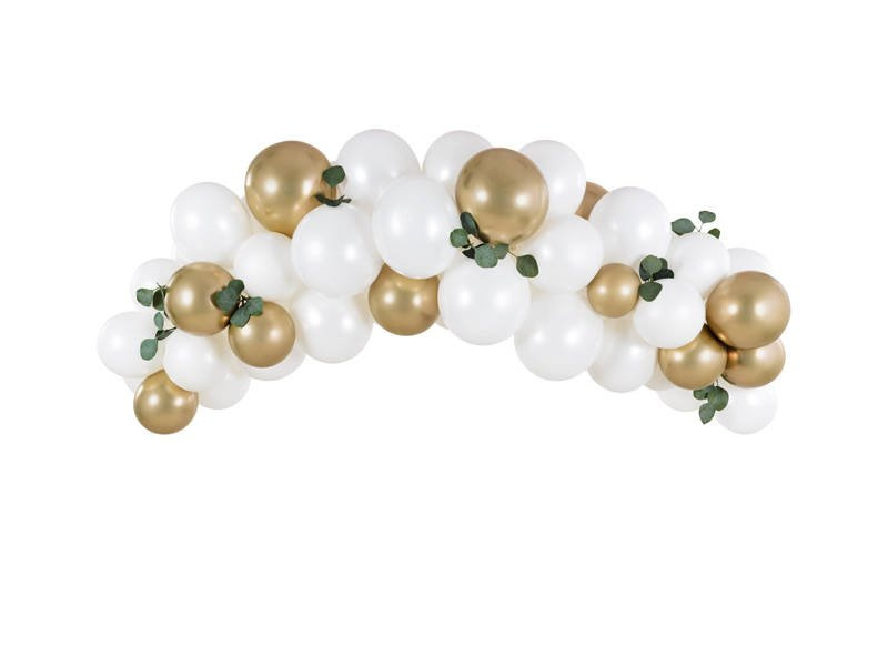 Girlanda balonowa biało-zlota 200cm GBN6 PartyDeco